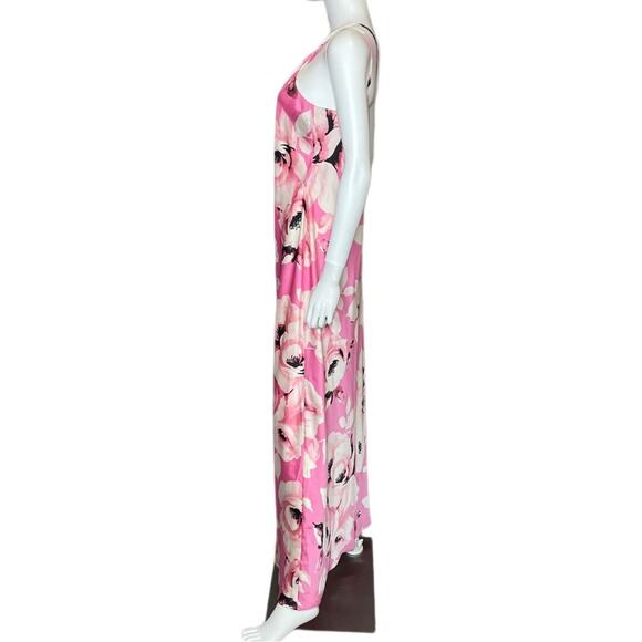 The Fashion Poet Rose One-Shoulder Gown Black/Pink Women’s Sz L - Picture 3 of 6